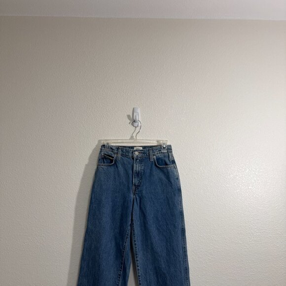 ARITZIA SUNDAY BEST High Rise Medium Wash Jeans Straight Leg 0 Casual Boho Retro - Picture 7 of 10